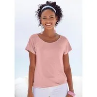 Vivance Kurzarmshirt mit sommerlicher Häkelspitze am Rücken aus luftigem Viskose-Stretch