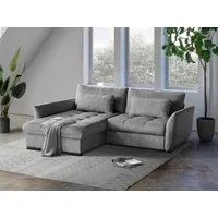 Beautysofa Ecksofa Caro, Lieferung beinhaltet die Einbringung in die Wohnung, 240 cm Corner Sofa, stilvoll Wohnzimmerecke, Bettfunktion