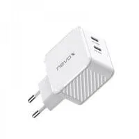 45W DUAL USB-C (PD) QC3.0 Ladegerät GaN weiß, PD 3.0, QC 3.0