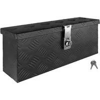 Trucky Anhänger-Deichselbox Deichselbox Werkzeugkasten Truckbox Alu Box Transportbox Schwarz