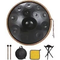 FANNOU Handpan 12-Noten-Handpan für Musikliebhaber, 22Zoll handgefertigte Trommel mit ganzen Sets