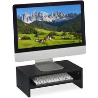 relaxdays Monitor-Halterung Monitorständer schwarz
