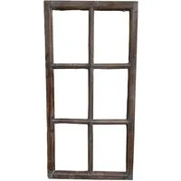 Deko-Impression Wanddekoobjekt Fenster Sprossenfenster Bilderrahmen Wanddekoration Holz braun 85 x 43 (1 St)
