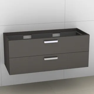 Artiqua 414 Waschtischunterschrank für Venticello 4104CK, Stahlgrau Metallic, 414-WU2L-V114-7141-88 414-WU2L-V114-7141-88