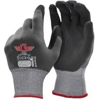 GUARD 5 Arbeitshandschuhe 3-12 Paar Nitril Beschichteter Arbeits- Montagehandschuh (Art.11580G) (12-St) atmungsaktiv, touchscreenfähig, Sanitized Hygienefunktion
