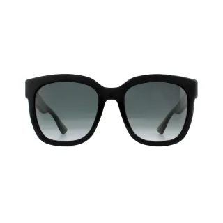 Gucci Sonnenbrille GG0034S 002 Schwarz Glitter Grün und Rot Grau Gradient