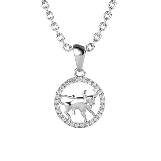 Stier Sternzeichen Anhänger - Silber und Kristall