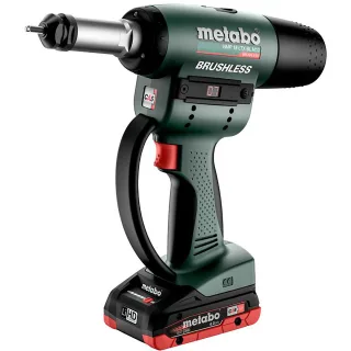 Metabo Akku-Nietmutternpistole NMP 18 LTX BL M10 metaBOX 145 M - 18V 2x4Ah LiHD + ASC 55 - 601788800