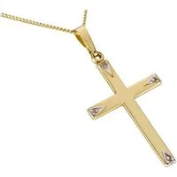 Firetti Kettenanhänger Schmuck Geschenk Gold 333 Halsschmuck Anhänger für Halskette Kreuz, Made in Germany