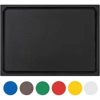 MUVELL Schneidebrett Kunststoff, Schwarz, 45x30x2 cm, mit Saftrille, EXTRA dick, Kunststoff, (Stück, 1-St., Schneidebrett), messerschonend,Saftrille,Extra Dick