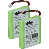 vhbw Akku passend für Telekom Sinus A201 Festnetz & DECT (600 mAh, 2,4 V, Akku Akku NiMH 600 mAh (2,4 V, 2 St), Leistungsfähige Austausch-Akkus für Telefon, Festnetz oder schnurloses