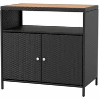 KOMFOTTEU Garten-Geräteschrank, Aufbewahrungsschrank mit Doppeltür, 90x53x86cm