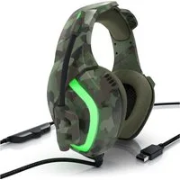CSL USB "GHS-103" mit Mikrofon, Kopfhörer für PC, PS4 / 4 Pro Gaming-Headset (Gaming Headset kabelgebunden, Over-Ear Kopfhörer, Camouflage Design)