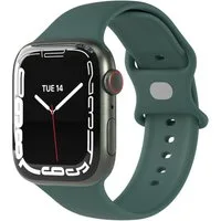 EAZY CASE Smartwatch-Armband Silikon Armband iWatch 11 10 9 8 7 6 5 4 3 2 SE Ultra, Apple Watch Sportarmband Silikon 38-42 mm Dunkelgrün Unisex