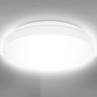 B.K.Licht LED Deckenleuchte BK_DB1295 LED Bad-Deckenleuchte, IP44, 10W, 4.000K neutralweißes Licht, LED fest integriert, Neutralweiß, Spritzwasserschutz, Badlampe, 900Lm, Ø22cm