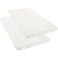OTTO home Spannbettlaken Topper Basic, in Gr. 90x200, 140x200 oder 180x200 cm, Baumwoll-Jersey, Gummizug: rundum, (2 Stück), Baumwolle, Matratzen bis 8 cm Höhe, Bettlaken, Spannbetttuch, Laken
