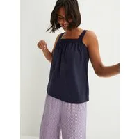 bonprix Shirttop lockere Oversize-Passform, ärmelloses Design, Träger aus Spitze