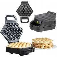 Lund 2-in-1-Kombi-Waffeleisen Gaufrier à bulles 700W, 700 W
