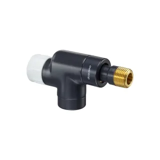 Oventrop Baureihe E Vorlauf-Thermostatventil 1163232 Axial, stufenlose Voreinstellung, DN 15, Messing, anthrazit