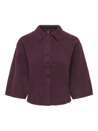 ONLY - ONLMACEY 3/4 POLO CARDIGAN NCA KNT Fig - Gr. - S