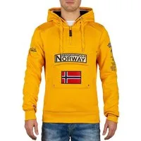 Geographical Norway Kapuzenpullover Herren Regular Fit Hoodie bagymclass men mit Norwegen Fahne als Emblem