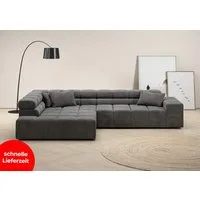 Home affaire Ecksofa Ancona, Ecksofa, incl. Kopfteilverstellung, Breite 319 cm, L-Form, wahlweise motorische Sitztiefenverstellung, auch in Cord + Easy Care