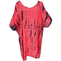 Guru-Shop Midikleid Schulterfreies Batikdress, Cold Shoulder.. Festival, Ethno Style, Hippie, alternative Bekleidung