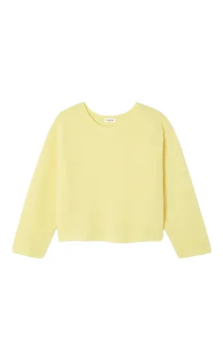 American Vintage - Pullover mit U-Boot-Ausschnitt gelb - Gr. - S