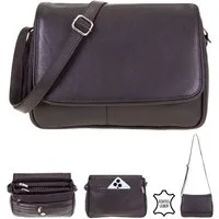 Alessandro Salvatore Handtasche Leder Damen mittel klein Lederhandtasche, Schultertasche Echtleder Damentasche Tasche Florenz 12975 + Etui