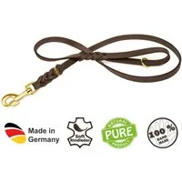 CopcoPet Hundeleine Fettlederleine mit Handschlaufe, Leder