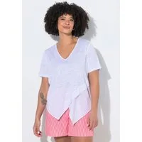 Angel of Style Druckbluse Blusenshirt Leo Ausbrenner-Jersey Zipfelsaum