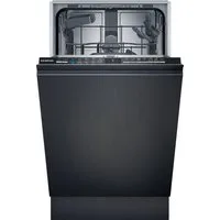 SIEMENS vollintegrierbarer Geschirrspüler iQ100 SR61HX23KE, 10 Maßgedecke, Schnelles Spülen mit varioSpeedPlus und höhenverstellbarer Korb