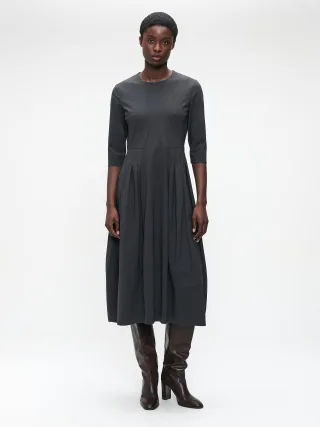 Jane Lushka - Heide tech jersay dress LS grey - Gr. - S