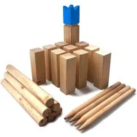 Ocean5 Spiel Wurfspiel Kubb in verschiedenen Größen, Familienspiel, Wikinger Spiel - Wurfspiel mit Teams