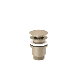 KLUDI PUSH-OPEN Ablaufgarnitur G 1 1/4 für Waschtisch mit Überlauf Stainless Brushed Nickel 10426N5-00