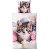 VertriebsArena GmbH Bettwäsche MF Bettwäsche Katzenbaby 80gsm