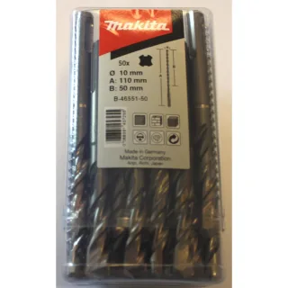 Makita HM Bohrer V-PLUS, Ø 10,0mm - Länge 110mm - SDS-PLUS - 50 Stück - B-46551-50