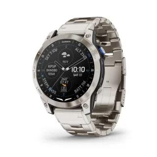 Garmin D2 Mach 1 vented Titanarmband silber Titangehäuse silber