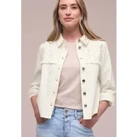 STREET ONE Jeansjacke mit Knopfleiste und Stickerei