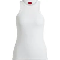 HUGO Tanktop HUGO Women RED weiß,Casual,Baumwolle,Unifarben,Rundhals,Ärmellos,Eng