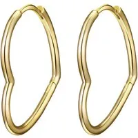 Lulu & Jane Paar Creolen Herz gelbgold