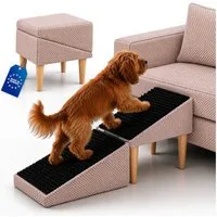 Outentin Haustiertreppe Hundetreppe klappbar mit Polster - Hunderampe Sofa Bett Katze (100 kg Belastbarkeit 2-in-1 Funktion 72x36x36 cm, 16 Farben, 1-St., Rutschfeste Oberfläche, Gelenkschonend, Pflegeleicht, Für Innenbereich)