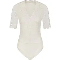 Nina Von C. Shirtbody Spitzen Body Trachtenbody Hanna (Stück, 1-tlg) leicht transparent, V-Ausschnitt