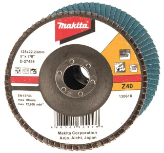 Makita Fächerschleifscheibe 125mm Z40 - D-27486