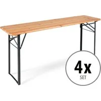 Stagecaptain Bierzeltgarnitur BBT-170 Hirschgarten Bierzelttisch 170 cm Natur 4x Set, (4-tlg), Bayerisches Flair zum Spartarif!