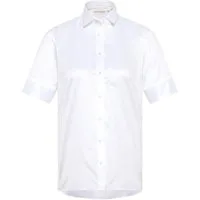 Eterna Blusentop ETERNA REGULAR FIT COVER SHIRT Kurzarm Bluse weiss twill 5008-00-H965