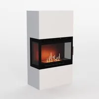 GLOW FIRE Echtfeuer-Dekokamin Lillesand Hoch XL Vision Ethanolkamin, Bioethanol Kamin, 3h Dauer, Heizleistung bis 2KW