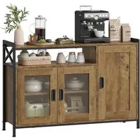 Woltu Sideboard, Küchenschrank aus MDF und Metall, für Küche Wohnzimmer Flur