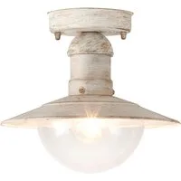 Rabalux Außen-Deckenleuchte "Oslo" Metall, weiß, rund, E27, ø240mm, wassergeschützt