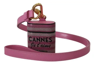 Dolce & Gabbana Chic Leder AirPods-Hülle in Frauen Pink